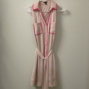 Pink Sleeveless Express Wrap Dress